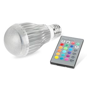 9W LED Light Bulb E27 RGB Lamp Bulb 16 Colors Changable 24-key IR Remote Control for Decor Mood Lighting