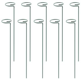 10 Packs 16in Plant Support Stakes Garden Flower Single Stem Support Stake Iron Plant Cage Support Ring For Tomatoes Orchid Lily Peony Rose Flower Ama