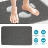 28.34x16.73in Shower Mat Non-Slip Bath Mat with Drain Quick Drying PVC Loofah Shower Mat For Bathroom Grey