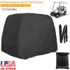 Universal 4 Passengers Golf Cart Cover 210D Water-Resistant UV-Resistant Outdoor Cover Fits For EZGO Club Car Yamaha