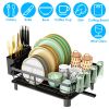 Dish Drying Rack Drain Board Utensil Holder Organizer Drainer Tableware Organizer Kitchen Countertop Storage Shelf