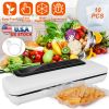 Electric Vacuum Sealer Machine Household Automatic Food Vacuum Sealer Quick Sealing System Machine For Fresh Food Dry Moist Food w/ 10Pcs Bags