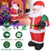 6.4ft Inflatable Christmas Giant Santa Claus Blow up Light up Santa Claus with LED Lights Gift Bag IPX4 Waterproof Christmas Outdoor Yard Lawn Holiday