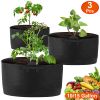 3 Pack Plant Grow Bags Potato Vegetable Planter Bags Breathable Planting Fabric Pots 15Gallons