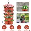 5 Tier Vertical Stackable Planter Garden Tower Stackable Planter Outdoor Gardening Pots for Strawberries Flowers Herbs Vegetables