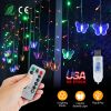 Butterfly Curtain String Lights USB Powered Colorful LED Fairy Lamps w/8 Modes 96 LED Remote Control 11.5ft for Bedroom Weddings Christmas Party Decor