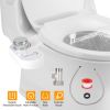 Non Electric Cold Water Mechanical Bidet Toilet Seat Attachment Fresh Water Sprayer Dual Nozzles for Feminine Wash