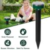 Solar Powered Mole Repeller Sonic Gopher Stake Repellent Waterproof Outdoor For Farm Garden Yard Repelling Moles Gopher Snake Vole Rat Mice Mouse