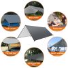 Waterproof Camping Tarp Kit Tent Canopy Awning Portable Rain Fly for Outdoor Picnic Hammock Hiking Backpacking Travelling UV Protection 9.84*9.84ft