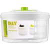 3L/0.8Gal Salad Spinner Fruit Vegetable Washer Lettuce Drainer Hand Cranking Vegetable Dryer with Lid for Home Kitchen Fruit Vegetable Washing