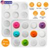 2 Pack 12 Cups Silicone Muffin Pans Nonstick Cupcake Tins Trays Regular Size Cupcake Molds Heat Resistant Oven Microwave Fridge Freezer Dishwasher Saf