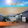 Rectangle Shade Sails Top Canopy 98% UV Block Awning Shelter 185GSM HDPE Patio Cover with Snap Hooks Ropes for Outdoor Garden Backyard