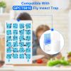 10Pcs Refill Glue Boards For Plug-In Fly Insect Trap Replacement Sticky Glue Cards For Indoor Bug Mosquito Gnat Fruit Fly Insect Catcher