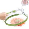 2Pcs Transparent Microwave Covers for Food Splatter Cover Lid Food Splatter Guard Protector with Handle Adjustable Steam Vents Water Storage Box