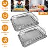 2Pcs Air Fryer Basket Tray 15.35x11.61in Stainless Steel Rustproof Non-Stick Oven Pan and Tray For Bake Grill Crispy Food Dishwasher Safe