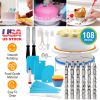 11in Rotating Cake Turntable 108Pcs Cake Decorating Supplies Kit Revolving Cake Table Stand Base Baking Tools