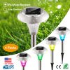 4Packs Solar Garden Lights Outdoor IP44 Waterproof Solar Pathway Lights Color Changing Landscape Lamps 10Hrs Lawn Lighting for Yard Driveway Walkway