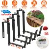 4Pcs Adjustable Planter Box Brackets Flower Box Holders Window Boxes Planters Hooks No Drill Railing Planter Mounts for Windowsills Garden Fences Balc