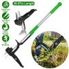 38.97in Aluminum Weed Puller Stand Up Weeder Without Bending Kneeling Manual Weed Remover Tool with 4 Claws for Lawn Yard Garden Patio