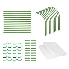 Garden Mesh Netting Kit With 8.2x25.9FT Ultra Fine Screen Mesh 12 Clips 6Pcs Garden Hoops Greenhouse Raised Bed Plant Covers Garden Barrier For Vegeta