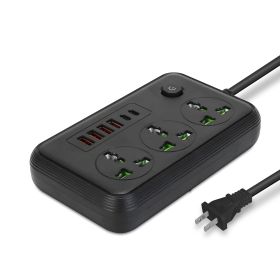 Power Strip with 5.9FT Extension Cord 3 AC Outlets and 4 USB A Ports 2 USB C Port 2500W Wall Mount Outlet Extender for Home Office Dorm Travel