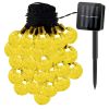 Globe String Solar Lights 30 Ball LED Fairy Solar Lamps 8 Lighting Modes IP65 Waterproof Decorative Lights w/ Stake Garden Lawn Flower Trees Patio Gar