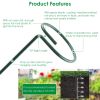 10Pcs 10in Plant Support Stakes Garden Flower Single Stem Support Stake Iron Plant Cage Support Ring For Tomatoes Orchid Lily Peony Rose Flower Amaryl