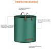 2Pcs 26.42Gallons Round Garden Waste Bags Waterproof Reusable Grass Rubbish Leaf Sacks Home Garden Lawn Yard Trash Bags With 4 Handles