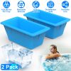 2 Pack 6.6LBS Silicone Freezer Molds Ice Block Molds Ice Pop Molds for Ice Baths Soup Seafood Freezing DIY Ice Decorations