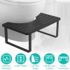 Wooden Metal Potty Stool 6.69in in Height Bathroom Toilet Stool for Adult Children Rustproof Anti-Slip Poop Stool Black