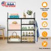 5 Tiers Plus 3 Tiers Shoe Rack Metal Shoe Storage Shelf Free Standing Shoe Stand 16+ Pairs Shoe Tower Unit Tall Shoe Organizer with 2 Row Hooks for En