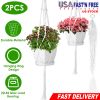 2Pcs Plant Hanger Flowerpot Net Bag 40in Cotton Rope Plant Hangers 4Legs Plant Hanger Fit For Round Or Square Plant Pot 4-11in