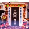 3Pcs Halloween Light Decorations Total 50 LEDs 24ft Halloween String Lights Colorful 3D Skeleton Ghost String Lights Gauze Skull String Lights Spooky