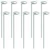 10Pcs 10in Plant Support Stakes Garden Flower Single Stem Support Stake Iron Plant Cage Support Ring For Tomatoes Orchid Lily Peony Rose Flower Amaryl