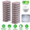 12 Count 20 Sets Clear Cupcake Boxes Disposable Cupcake Containers Stackable Cupcake Carrier Holders with 240 Liners High Dome Lid