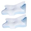 2Pcs Memory Foam Pillow Neck Support Pillow for Pain Relief Sleeping Ergonomic Contour Orthopedic Support Side Back Stomach Sleeper