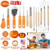 13Pcs Halloween Pumpkin Carving Kit Stainless Steel Carving Kit Pumpkin Sculpting Cutting Kit Halloween Decorative Tools