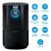 Shark HP100 Air Purifier with True HEPA Air Filter Covers Up To 500sq ft with 4 Fan Speeds Auto Modes Removes Smoke Dust Allergens Pollutants