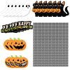 25Pcs Halloween Party Striped Decorative Straws Disposable Drinking Straws Paper Straw Decor Happy Halloween Ghost Lantern Black Cat Halloween Party S