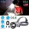 Rechargeable Headlamp High Power Headlight Torch Flashlight with 3 Light Modes for Fishing Running Camping Hiking