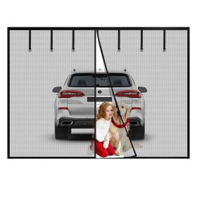 16x7FT Magnetic Garage Door Screen Two-Car Garage Screen Mesh Fiberglass Garage Net with Magnetic Closure 6 Buckle Straps for Two Cars