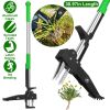 38.97in Aluminum Weed Puller Stand Up Weeder Without Bending Kneeling Manual Weed Remover Tool with 4 Claws for Lawn Yard Garden Patio