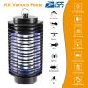 Electric Bug Zapper UV Light Flying Zapper Insect Killer Lamps Pest Mosquito Fly Trap Catcher Odorless Noiseless for Home Restaurant