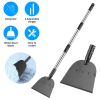 53In Flat Snow Shovel Ice Scraper Manganese Steel Snow Ice Chopper for Walkway Pathway Driveway Ice Removal Gardening Cleaning Scraper Shovel for Weed