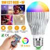 9W LED Light Bulb E27 RGB Lamp Bulb 16 Colors Changable 24-key IR Remote Control for Decor Mood Lighting