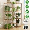 Multi-tier Wooden Plant Stand 11 Potted Flower Display Shelf Rack Vase Holder for Patio Balcony Garden