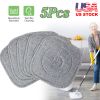 5Pcs Microfiber Mop Pads Reusable Washable Cloth Mop Flat Replacements Head 8.66x8.66in for Square Mop and and Bucket Set Wet/Dry Floor Cleaning