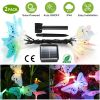 2 Pack Solar Powered String Lights 3.8m/12.48Ft 12 LEDs Butterfly Lights IP44 Waterproof Multi-Color Lights for Christmas Decorative Garden Fence Pati