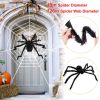 Halloween Decorations Spider Outdoor 49inch Halloween Spider with 126 inch Tarantula Mega Spider Web Hairy Poseable Scary Spider Outdoor Yard Creepy D