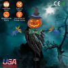 Scarecrow Shape Halloween Decoration Light Waterproof Iron Halloween Decoration Solar Powered Stake Light for Party Garden Yard Park Lawn